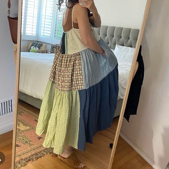 La Reunion Studios custom patchwork Dress EUC S-L - Picture 3 of 3